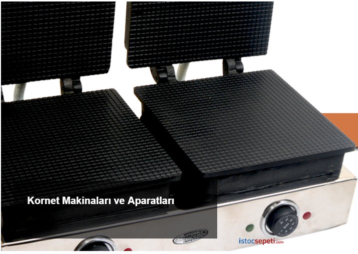 Makinaları Çiftli Dondurma Külah Makinesi Teflon Yüzeyli