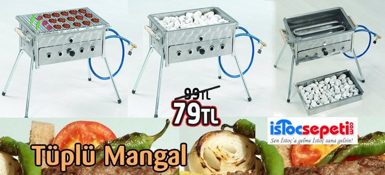 tüplü lav taşlı ızgara mangal