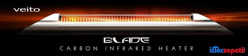 Veito Blade S 2500 Watt Duvar Tipi Dış Mekan ısıtıcı Restoran Cafe
