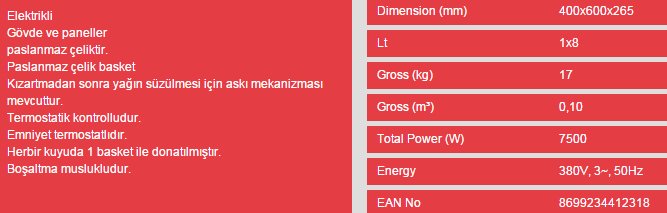 yağ tahliye musluklu fritöz