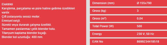 el blender endüstriyel tip