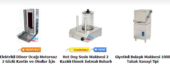 endüstriyel mutfak sipariş
