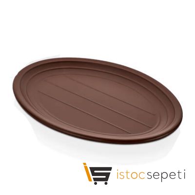 Külsan Thermoset Tabak Oval 27.4x19.7 cm Kahverengi