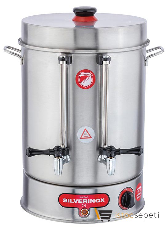 SilverInox Çay Makinesi Çevirmeli Metal Musluklu 500 Bardak Kapasiteli 50 L