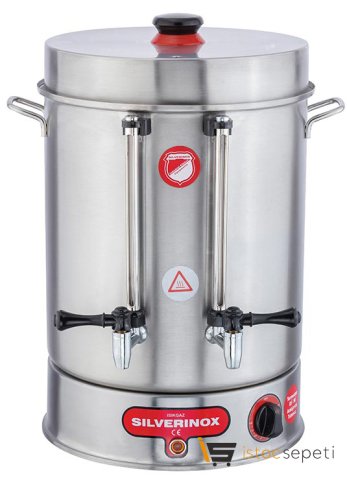 SilverInox Çay Makinesi Çevirmeli Metal Musluklu 500 Bardak Kapasiteli 50 L