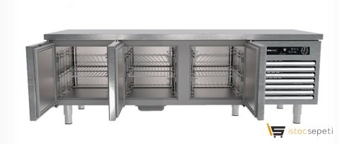 Portabianco CA-3D70 Cihaz Altı Üç Kapılı Buzdolabı 280 Lt