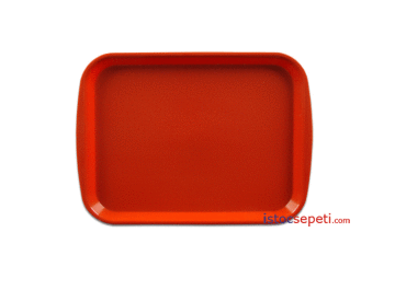 Plastik 31x43 cm Renkli Tepsi