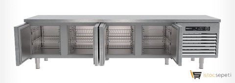 Portabianco CAU-4N60 Cihaz Altı Uzun Dört Kapılı Buzdolabı 300 Lt