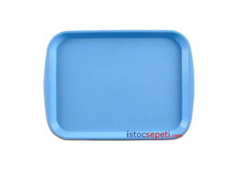 Renkli Plastik Servis Tepsisi 31x43 cm