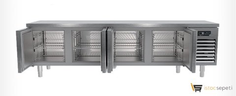 Portabianco CAK-4N60 Cihaz Altı Kısa Dört Kapılı Buzdolabı 300 Lt