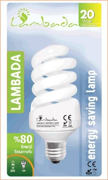 LAMBADA ENERJİ TASARRUFLU 20 Watt E27 6500 K Ampül