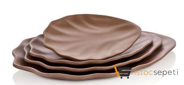 Gastro Boutique Terra Vinea Plate 25.5x18 cm Sütlü Kahve