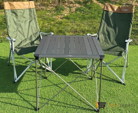 Campout Büyük Masa +2 Salda Sandalye Set