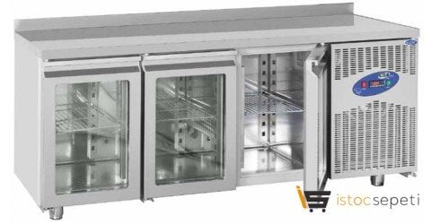 CSA İnox Tezgah Tipi Camlı Kapılı Soğutma Dolabı CS-TEZ 4-700-C