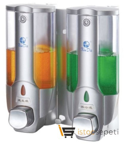 Xinda Sıvı Sabun Ve Şampuan Dispenseri 2'li Silver 380 Ml Zyq138sg