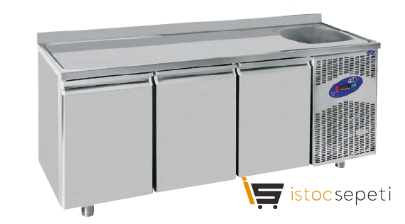 CSA İnox Evyeli Soğutma Dolabı CS-TEK 2 D-600-E
