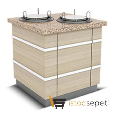 Empero Galata Tabak Dispenseri Isıtmalı 2 Tabak 110x90x90 cm