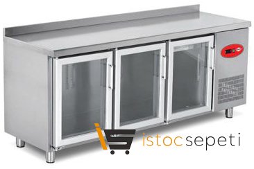 Empero Tezgah Tipi Buzdolabı Camlı 3 Kapılı 500 L