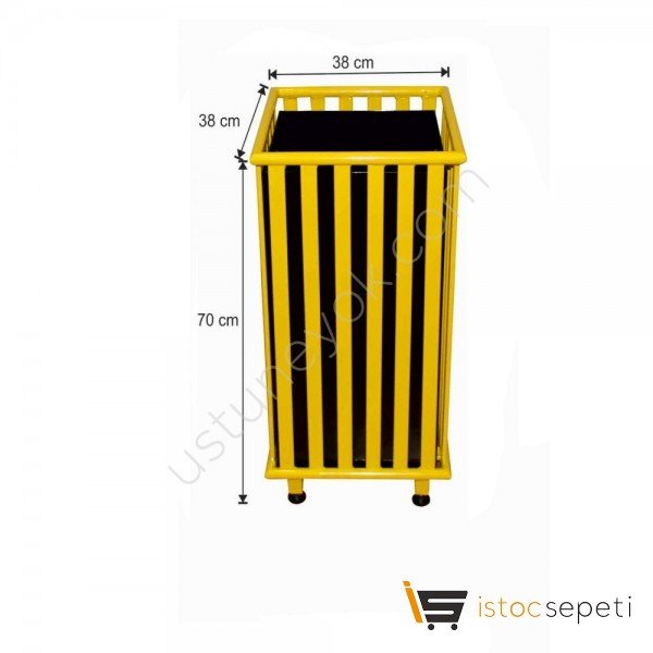 Arı Metal 1750 Kare Outdoor Çöp Kovası 60 Lt