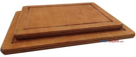Tahta Sunum Tabağı Doğal Kayın Ağacı 24x30 cm