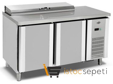 Empero 150.70.01-PSO Pizza ve Salata Hazırlık Buzdolabı 2 Kapılı 300 L