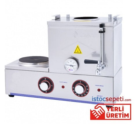 Tek Demlikli Elektrikli Çay Kazanı 15 Litre 1 Demlikli Çay Ocakları
