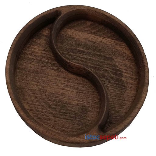 Ahşap İkram Tabağı 13.5x1.8 cm Cafe Restoran Modeli