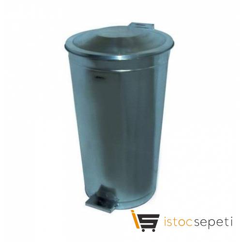 Arı Metal 1090 Galvaniz Pedallı Paslanmaz Çöp Kovası 60 lt.