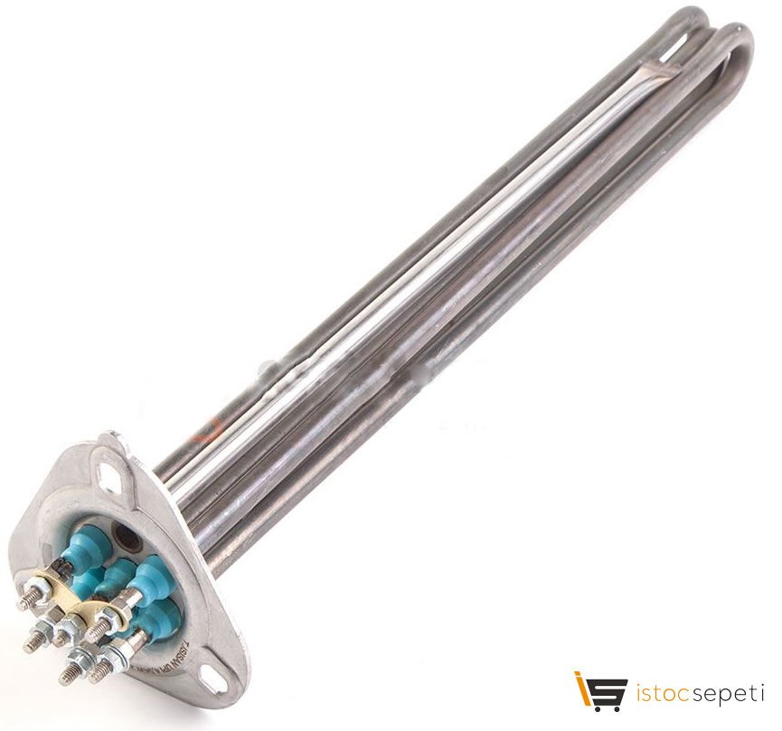 Bulaşık Yıkama Makinası Küçük Üçgen Flanş Rezistans 380/220V 3* 2000W L:29cm