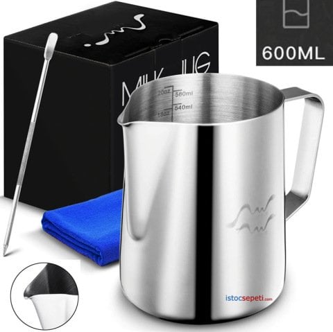 Süt Köpürtme Potu Pitcher Espresso Kahve Sürahisi Barista Latte Hazırlama