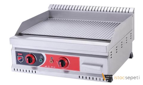 SilverInox 600 Seri Tam Oluklu Izgara 80x80 cm Elektrikli