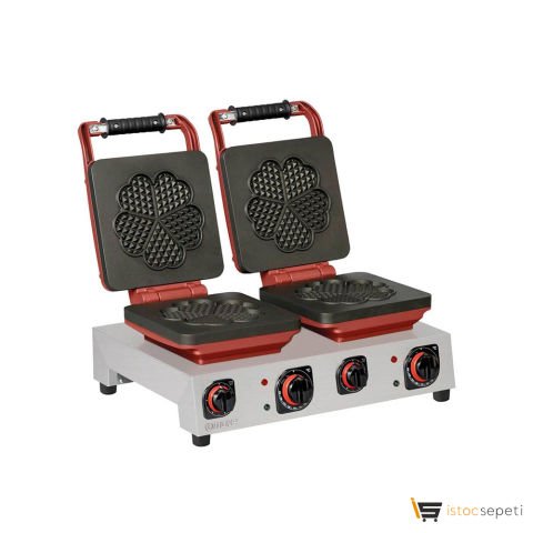 Omake WFL21.E22 Z5F 1301 Zamanlayıcılı Küçük Çiçek Çiftli Waffle Makinesi, Elektrikli