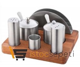 No:7 Ahşap Dizayn Tuzluk Set 1028150