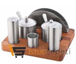 No:7 Ahşap Dizayn Tuzluk Set 1028150