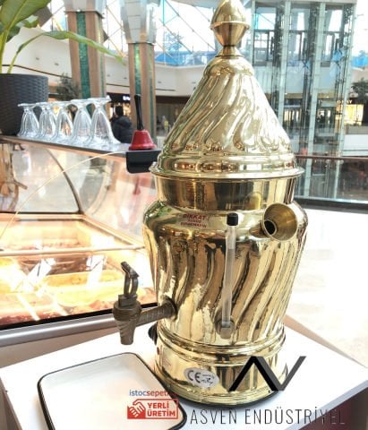 Bakır Sahlep Kazanı Elektrikli Salep ısıtma Makinesi 15 Litre Karıştırıcısız