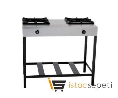 2'li Uzun Ayaklı Lokanta Ocağı Doğalgazlı CE Belgeli