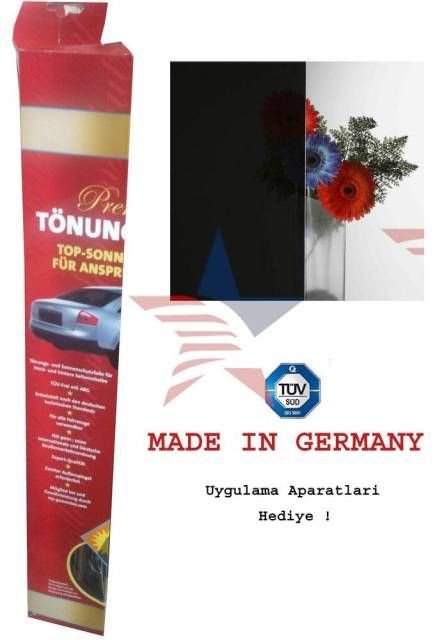 TÖNUNGSFLOIE Germany Süper Koyu Siyah Çizilmez Cam Filmi 50cm x 6 mt 55g252