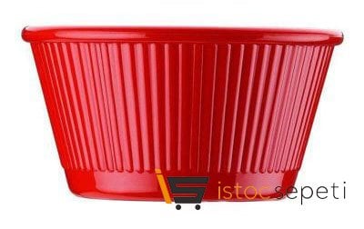 Yuvarlak Mini Sosluk Polikarbonat 7x3.5 cm Kırmızı