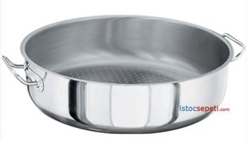 Makarna Süzgeci 100 Kişilik Sanayi Tip Makarna Süzgeçleri 50x54x10 cm 32 Lt