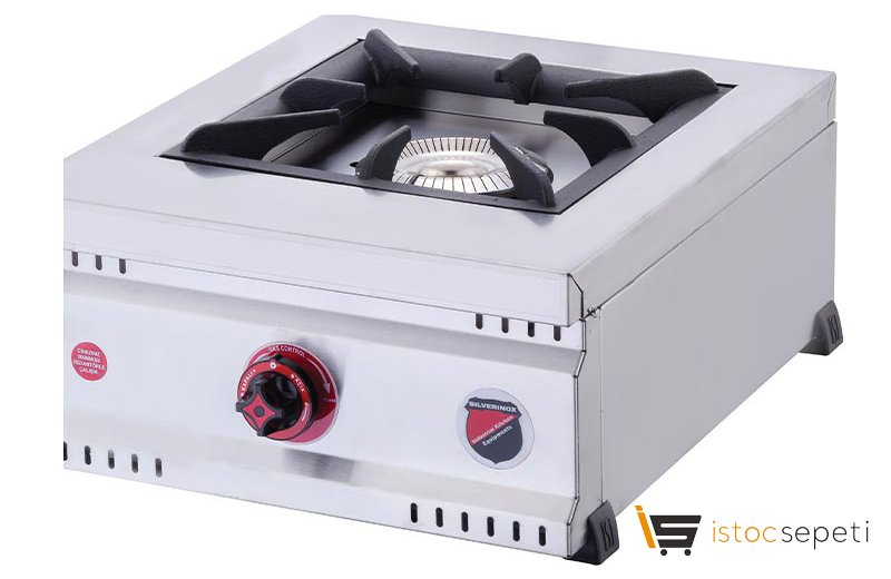 SilverInox Set Üstü Midi Ocak Tek Gözlü Doğalgazlı