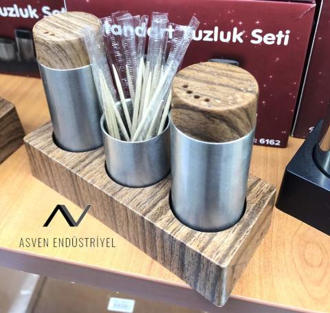 Tuzluk Biberlik Kürdanlık Seti İstoç Bahartlık Takımları Lokanta Cafe Tipi