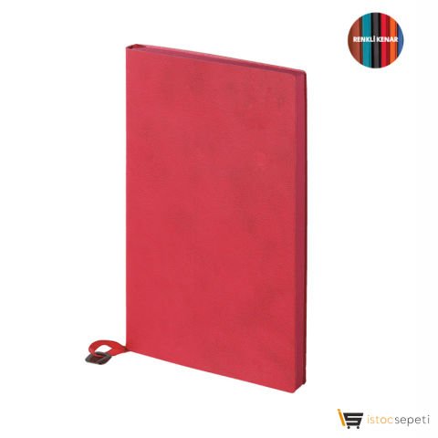 Kırmızı Yumuşak Kapaklı Defter Ebat: 13 x 21 cm / 224 Sayfa Promosyon