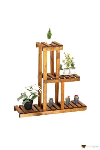 AHŞAPEVİM Ahşap Çiçeklik Dekoratif Saksı Standı Model Merdiven AhşapEvim2007