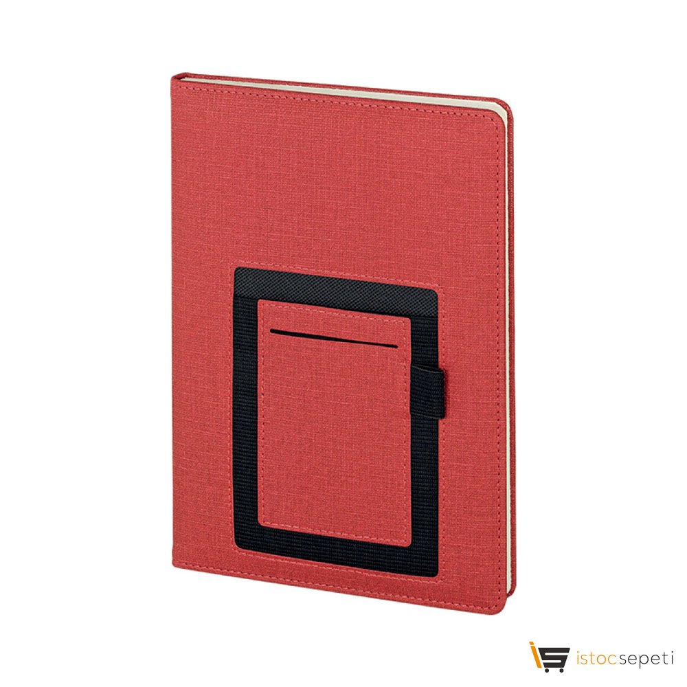 Kırmızı Termo Deri̇ Defter (HOLMEN KAĞIT) Ebat: 15 x 21 cm / 224 Sayfa Promosyon