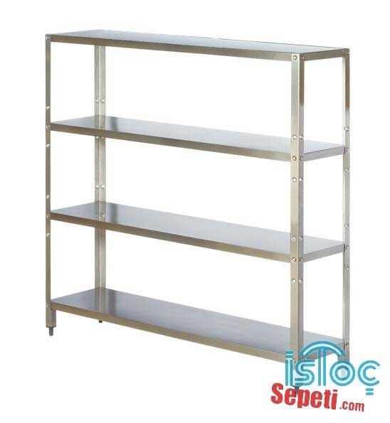 İstif Rafı 4 Katlı 2 Kat Düz Yüzey 2 Kat Delikli Yüzey 900X400X1600 Boyutları : 900x600x1600mm