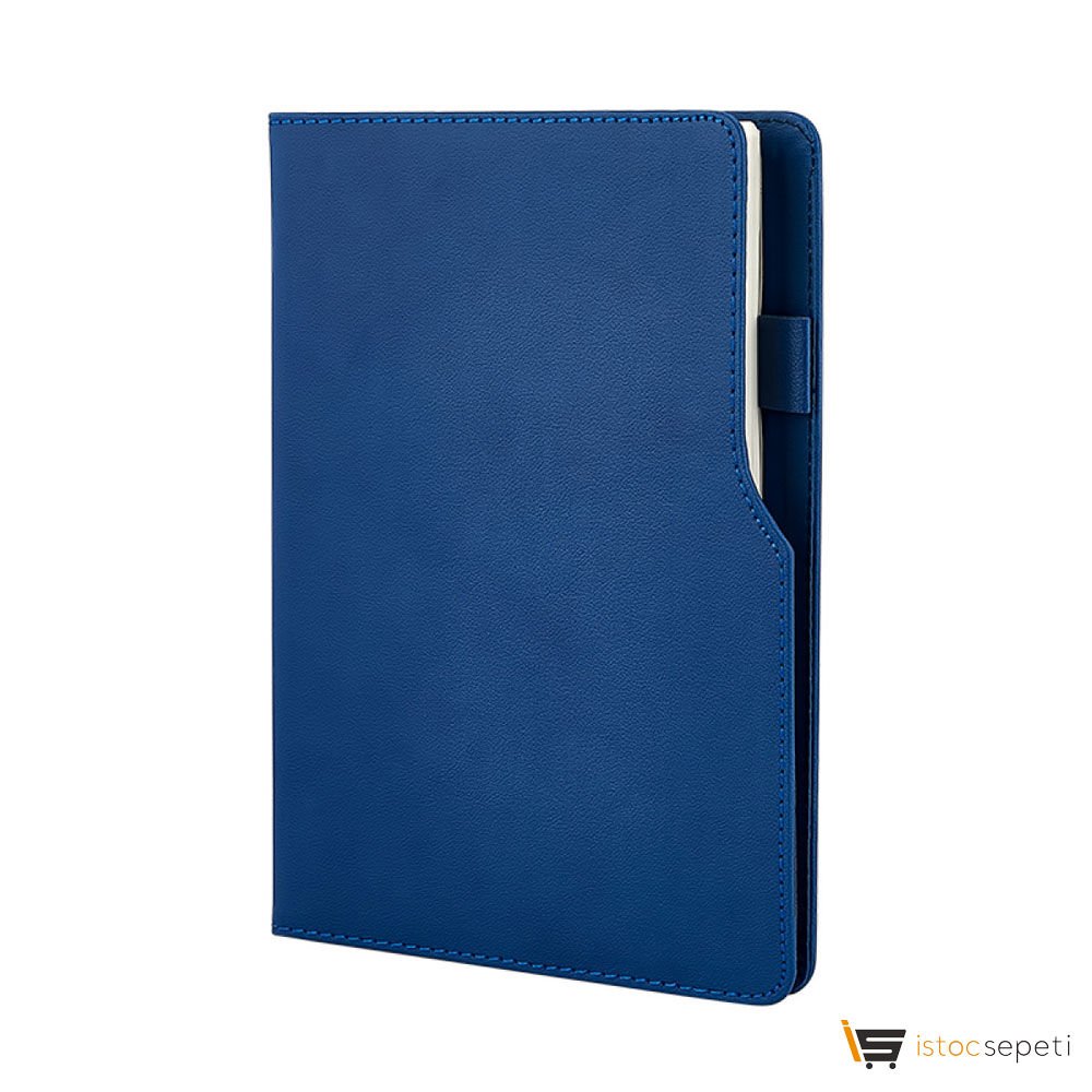 HOLMEN Lacivert Termo Deri̇ Defter (HOLMEN KAĞIT) Ebat: 15 x 21 cm / 160 Sayfa Promosyon