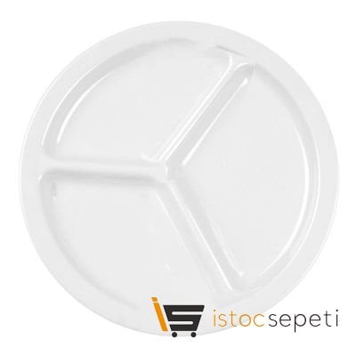 Empero Kırılmaz Servis Tabağı 3 Bölmeli 23 cm