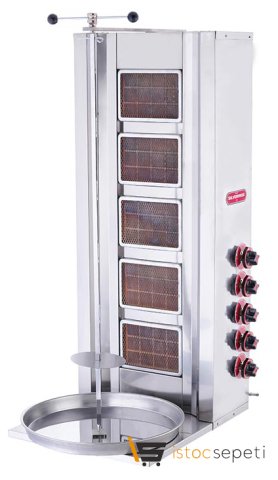 SilverInox Döner Ocağı 5 Radyanlı Doğalgazlı