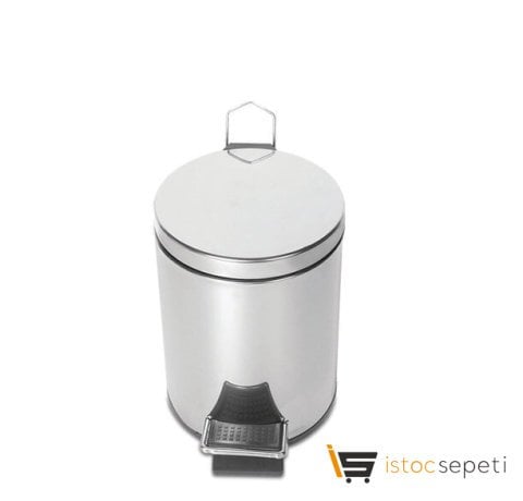Krom Pedallı Çöp Kovası 8 LT 3700-308
