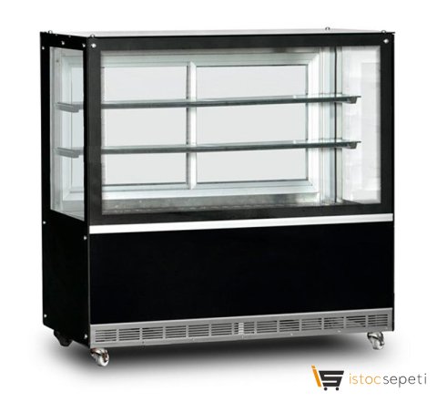 Isıtmalı Düz Camlı Teşhir Dolabı 562 L 130x70x130 cm